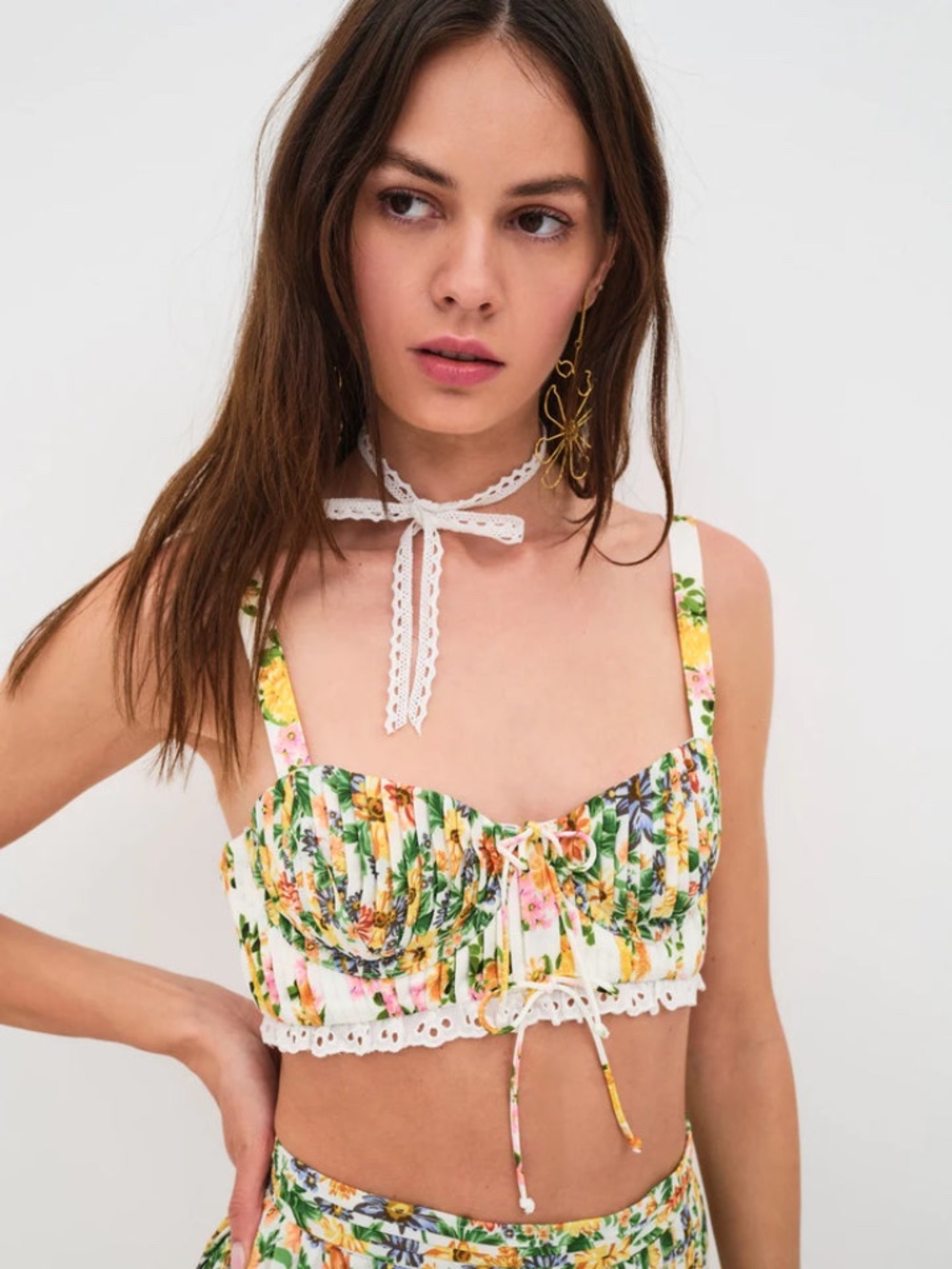 For Love & Lemons Floral Top